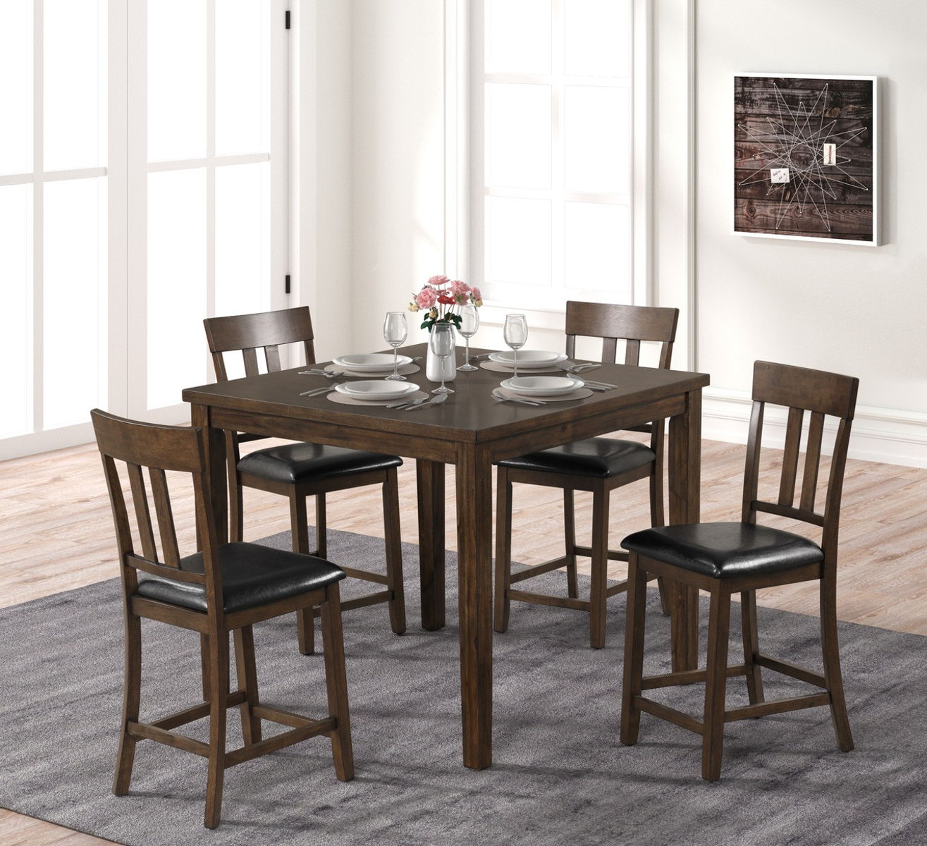 Walton 5 Pc Pub Set Walnut