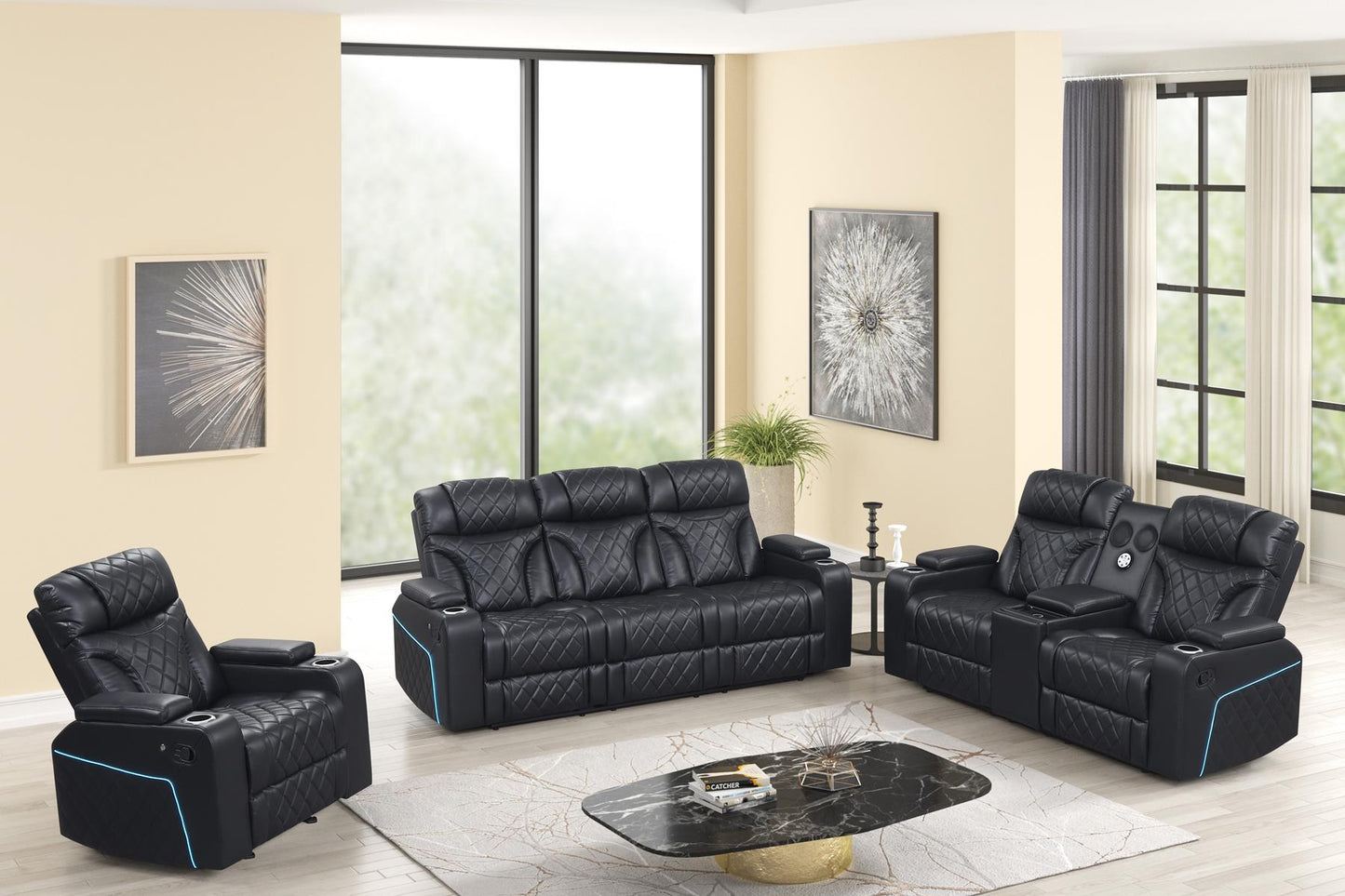 Sterling Black Sofa