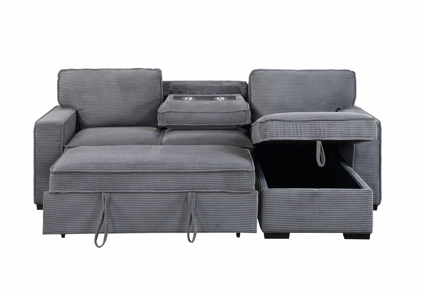 U0203 Reversible Grey Chaise