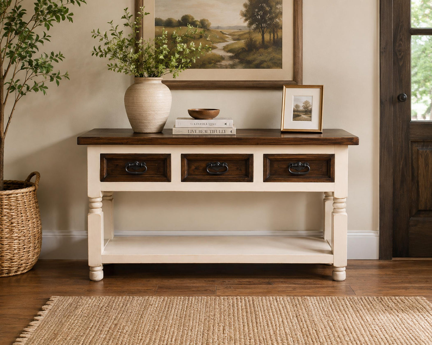 Sebastian Walnut & White Table