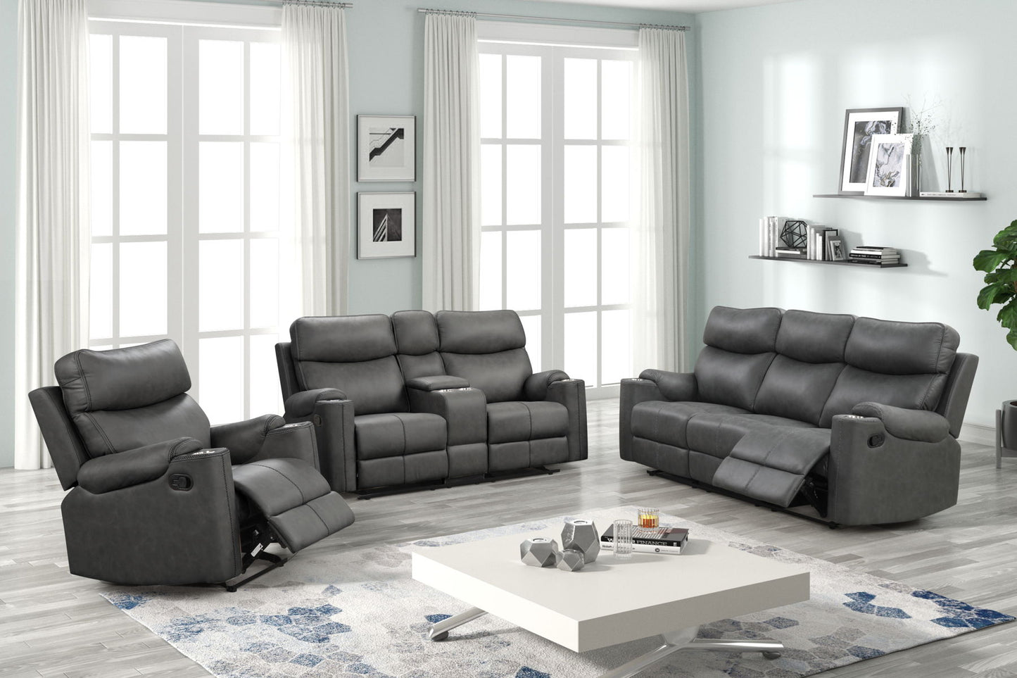 Frisco Glider Recliner Grey
