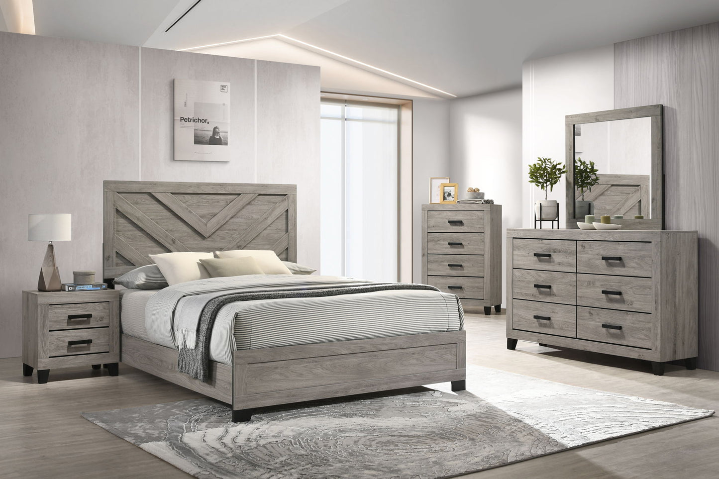 Oakdale Oak Queen Bed