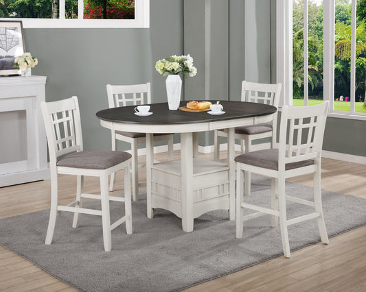 2795CG-5P Hartwell Chalk/Grey Counter Height Dining Set