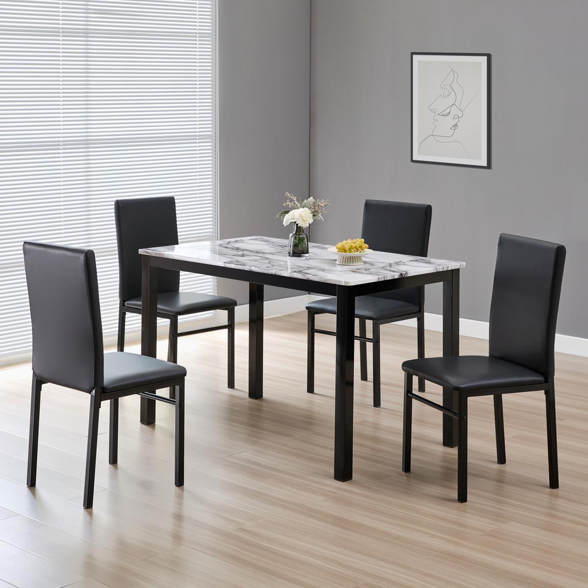 Cararra White Dining 5 Pc Set