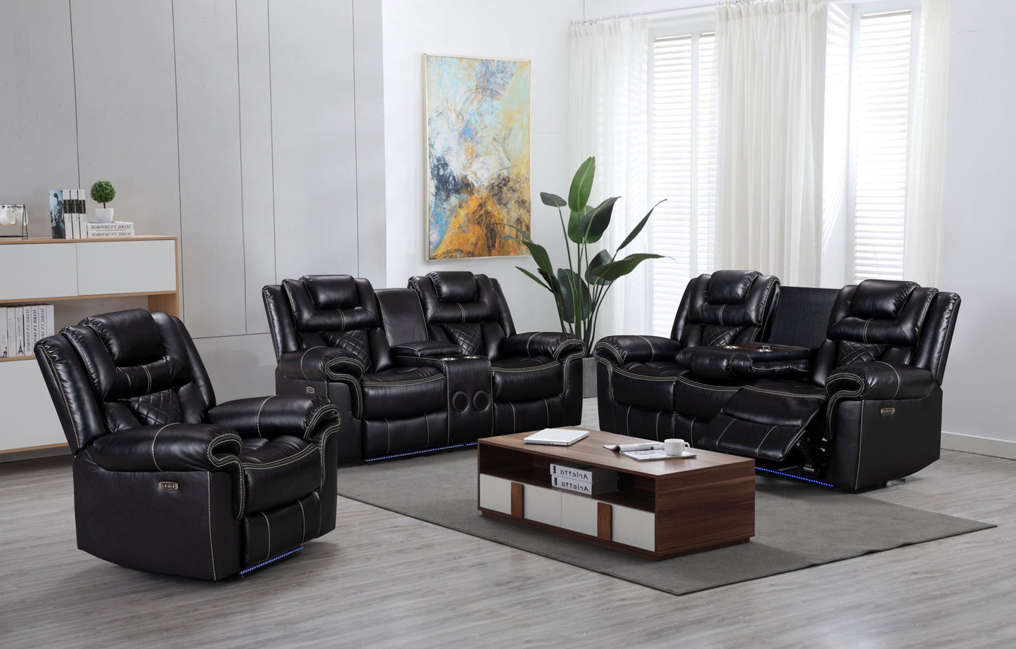 Encore Black Loveseat