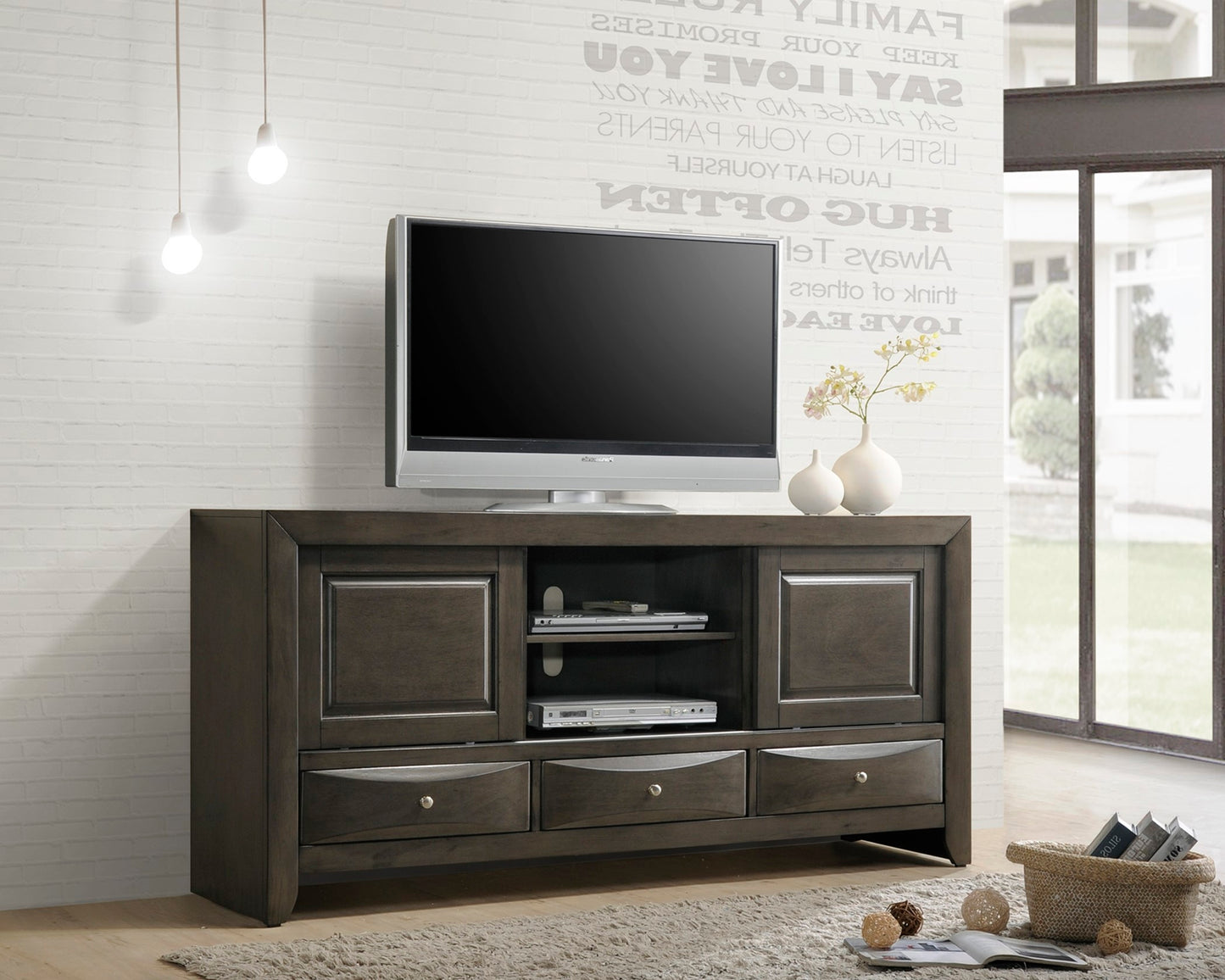 4270 Emily TV Stand 68" Grey