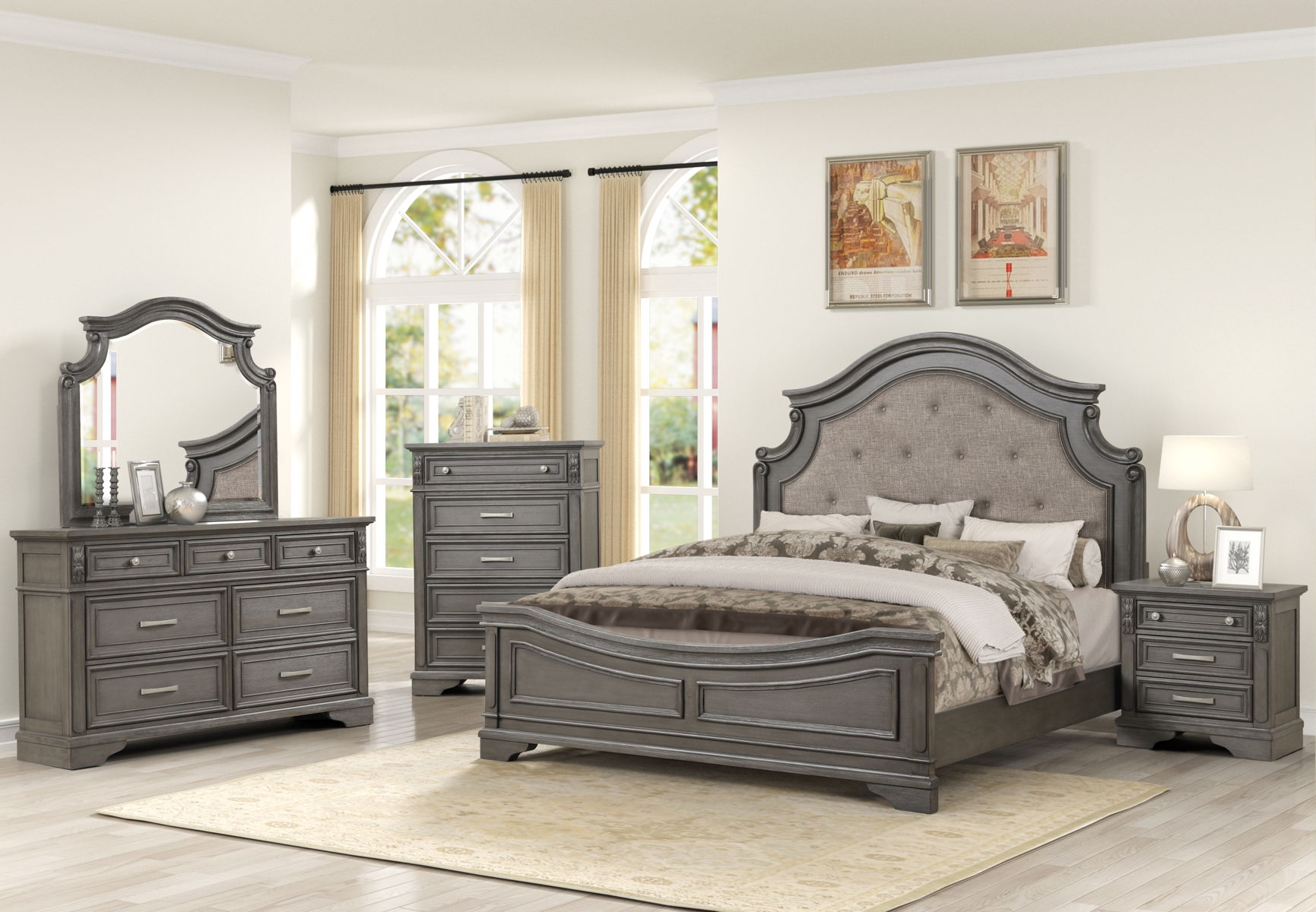 Selena Grey Queen Bed