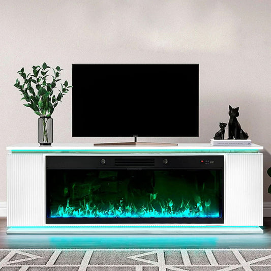 Cybele – Fireplace / TV Stand – White