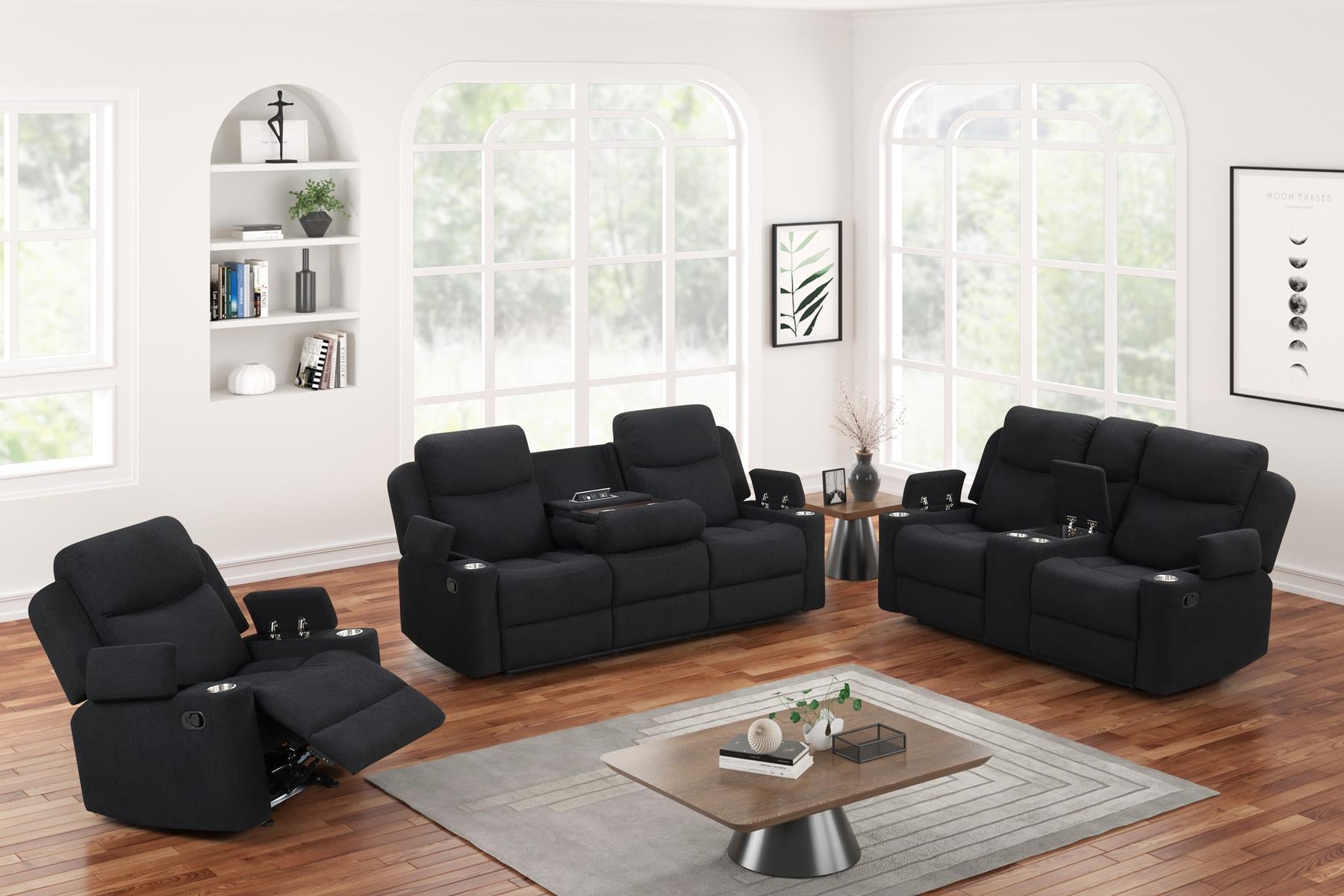 Dakota Black Sofa