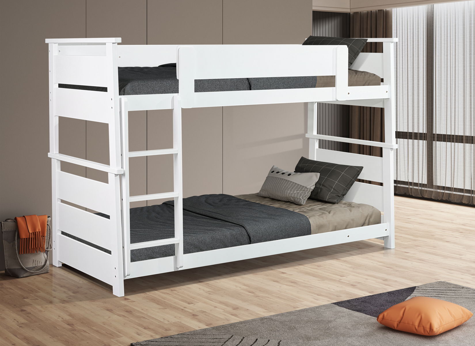 Hampton – Bunkbed - White  Kids and Teens  Homeville Store.