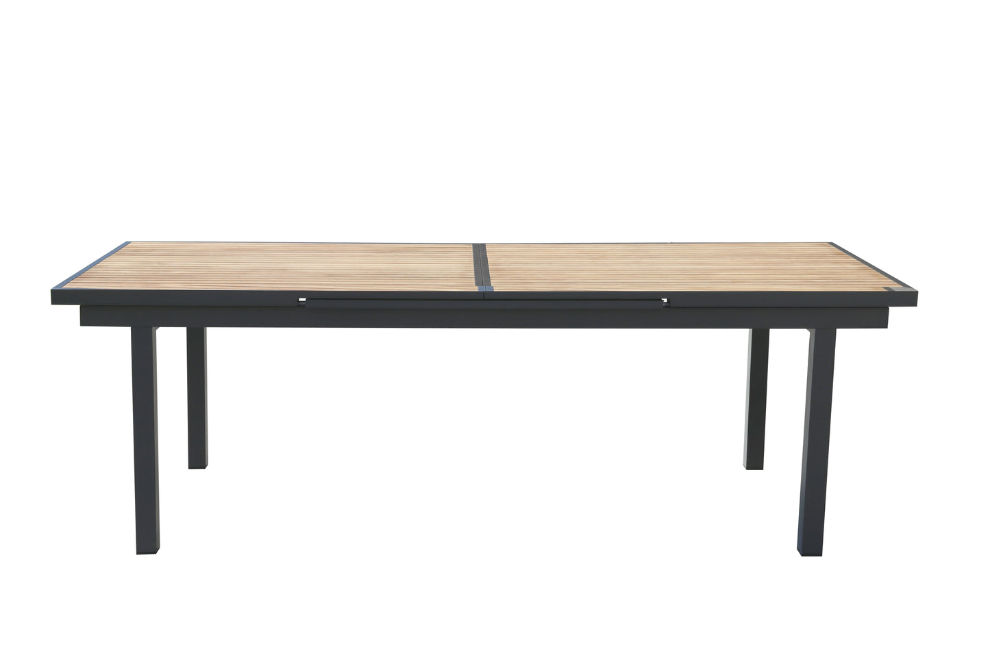 13PC Teak Aluminum Outdoor Dining Set. Charcoal Black