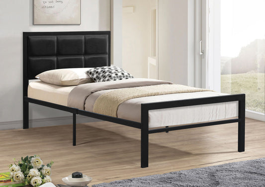 Jacob – Upholstered Bed - Black  Kids and Teens  Homeville Store.