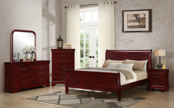 Louis Philippe Cherry Queen Bed