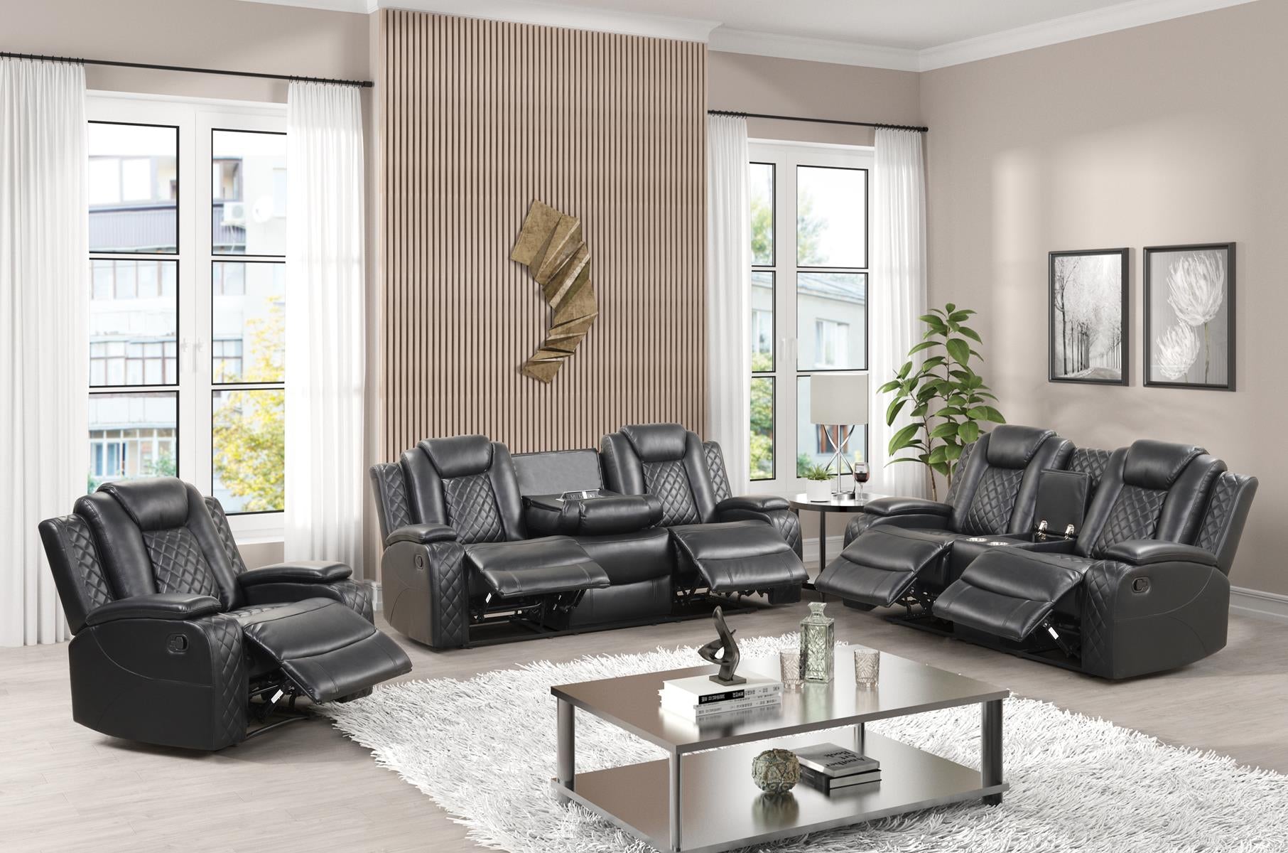 Moonshadow Black Sofa