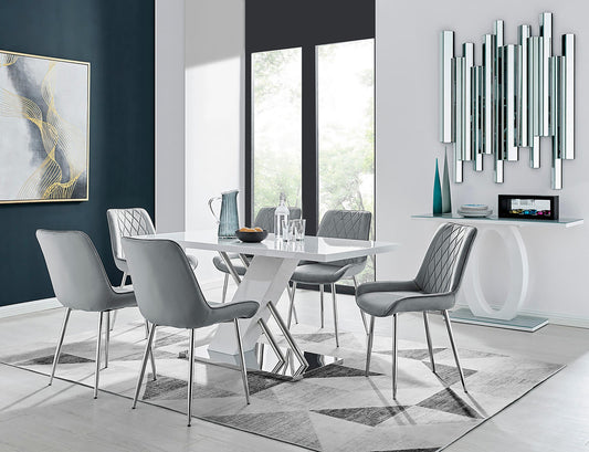 Neptune Chair W/ Grey Pu Upholstery