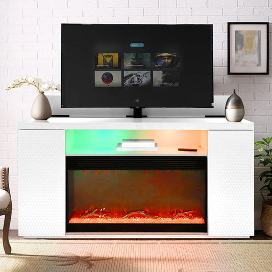 Paramount – Fireplace / TV Stand – White
