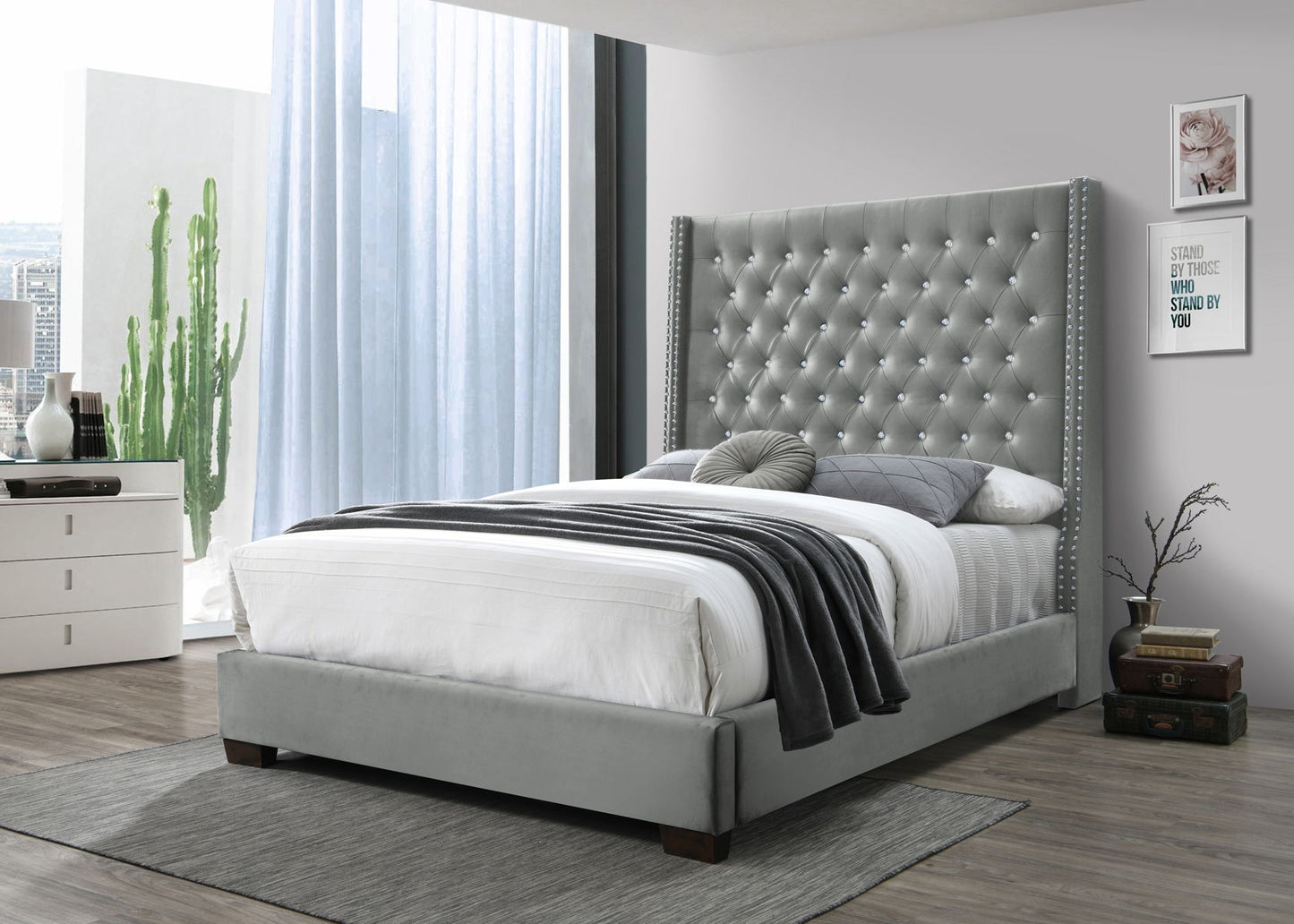 Sasha – Bed – Gray  Kids and Teens  Homeville Store.