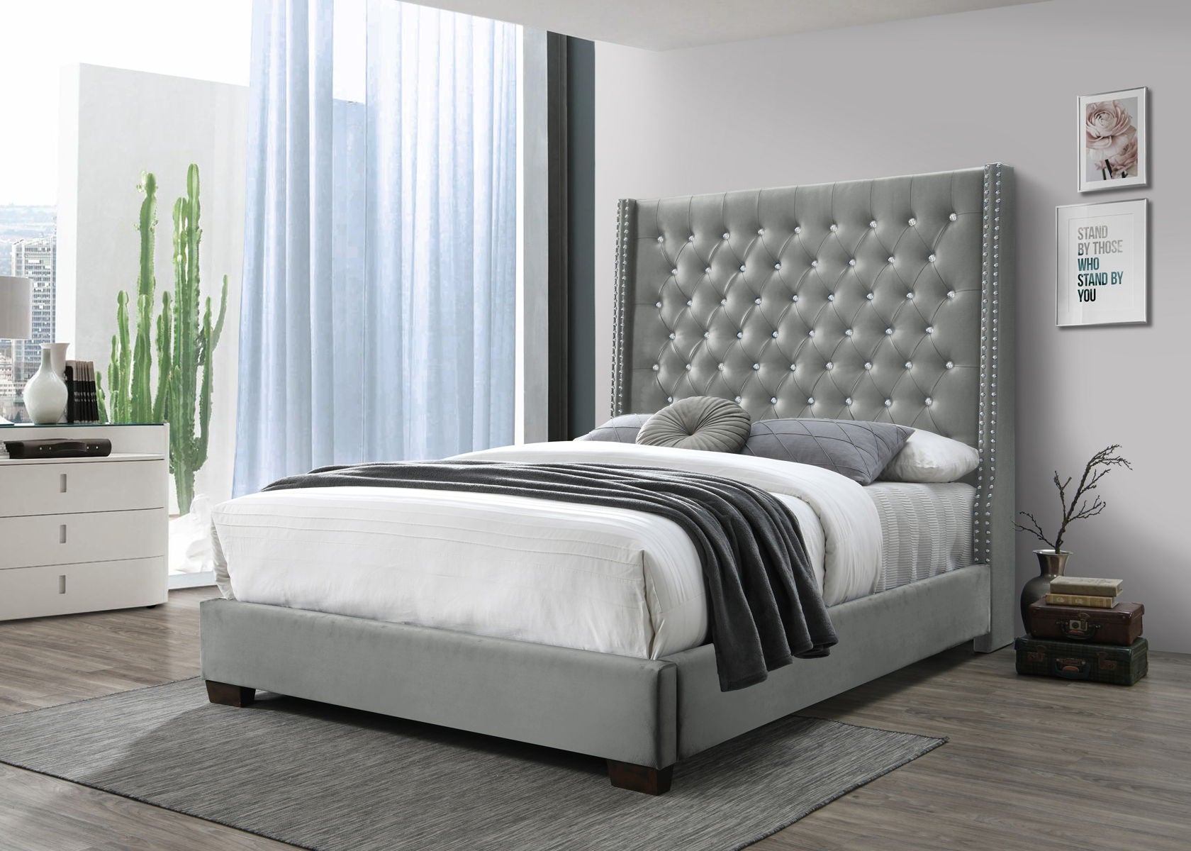 Sasha – Bed – Gray  Kids and Teens  Homeville Store.