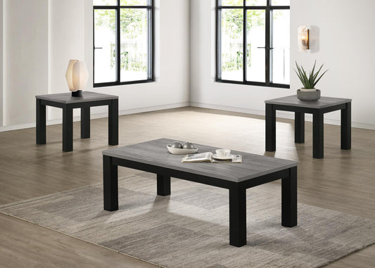 Terra 3 Pc Grey Wood Grain Top