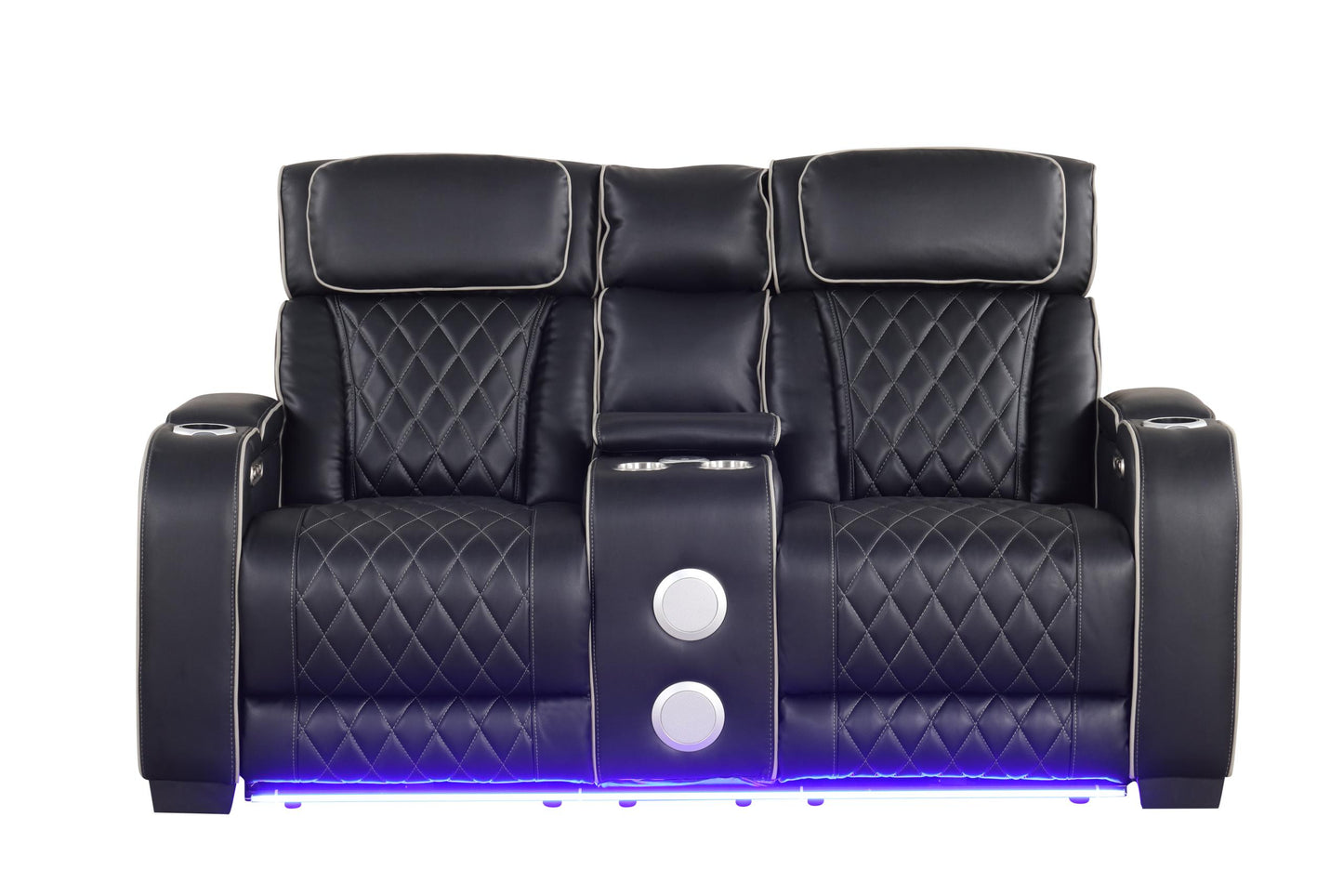 Titan Black Power Loveseat
