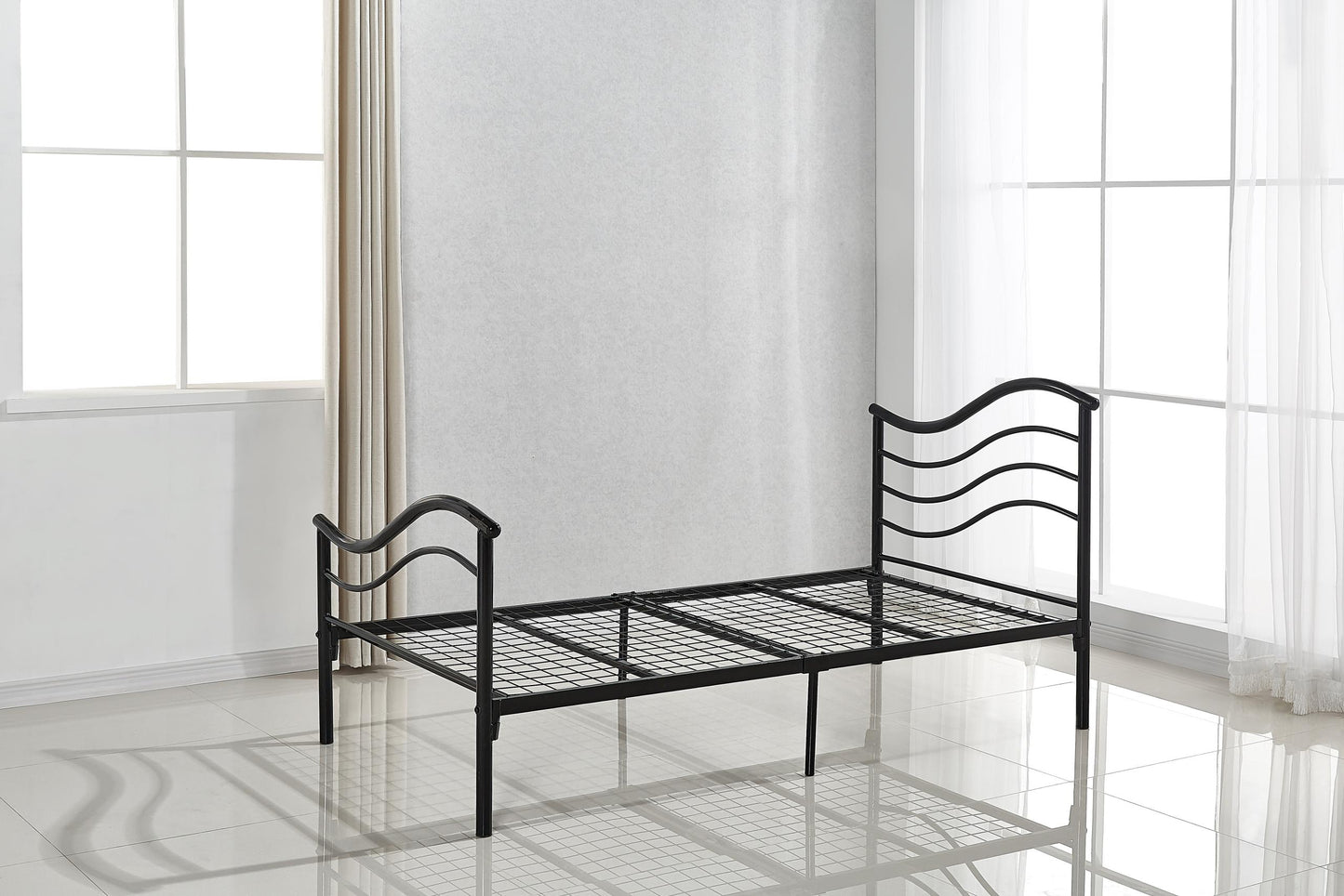 Wave Twin Black Bed
