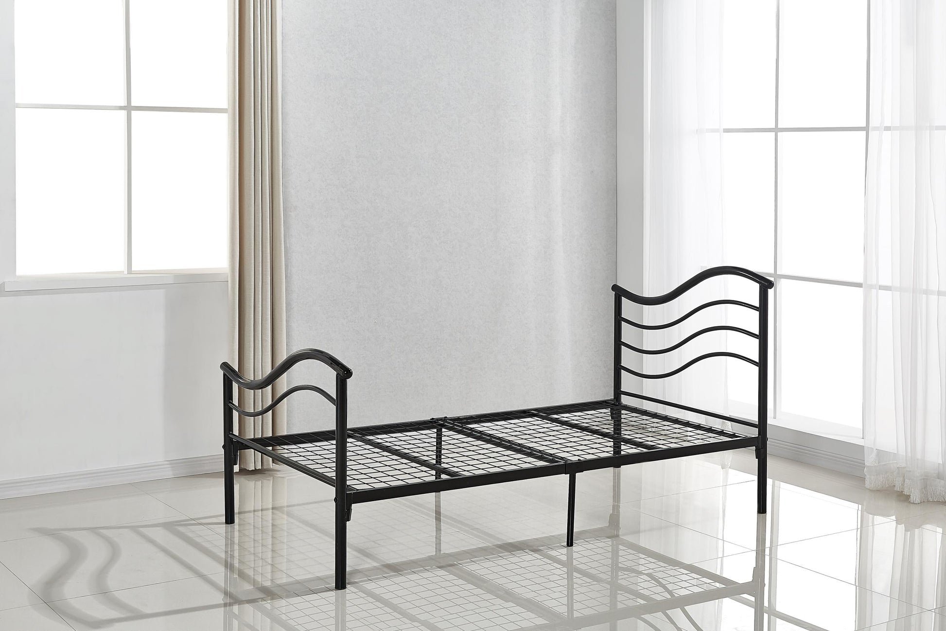 Wave Twin Black Bed