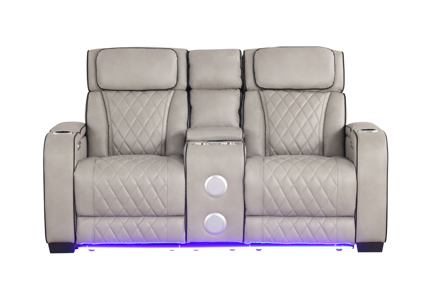 Titan Grey Power Loveseat