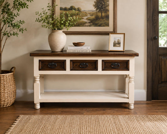 Sebastian Walnut & White Table
