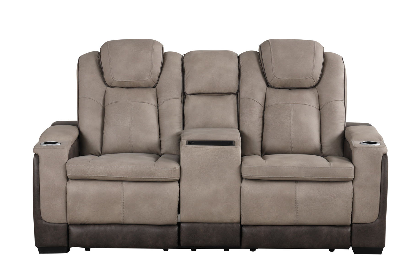 Woodland Brown Power Loveseat