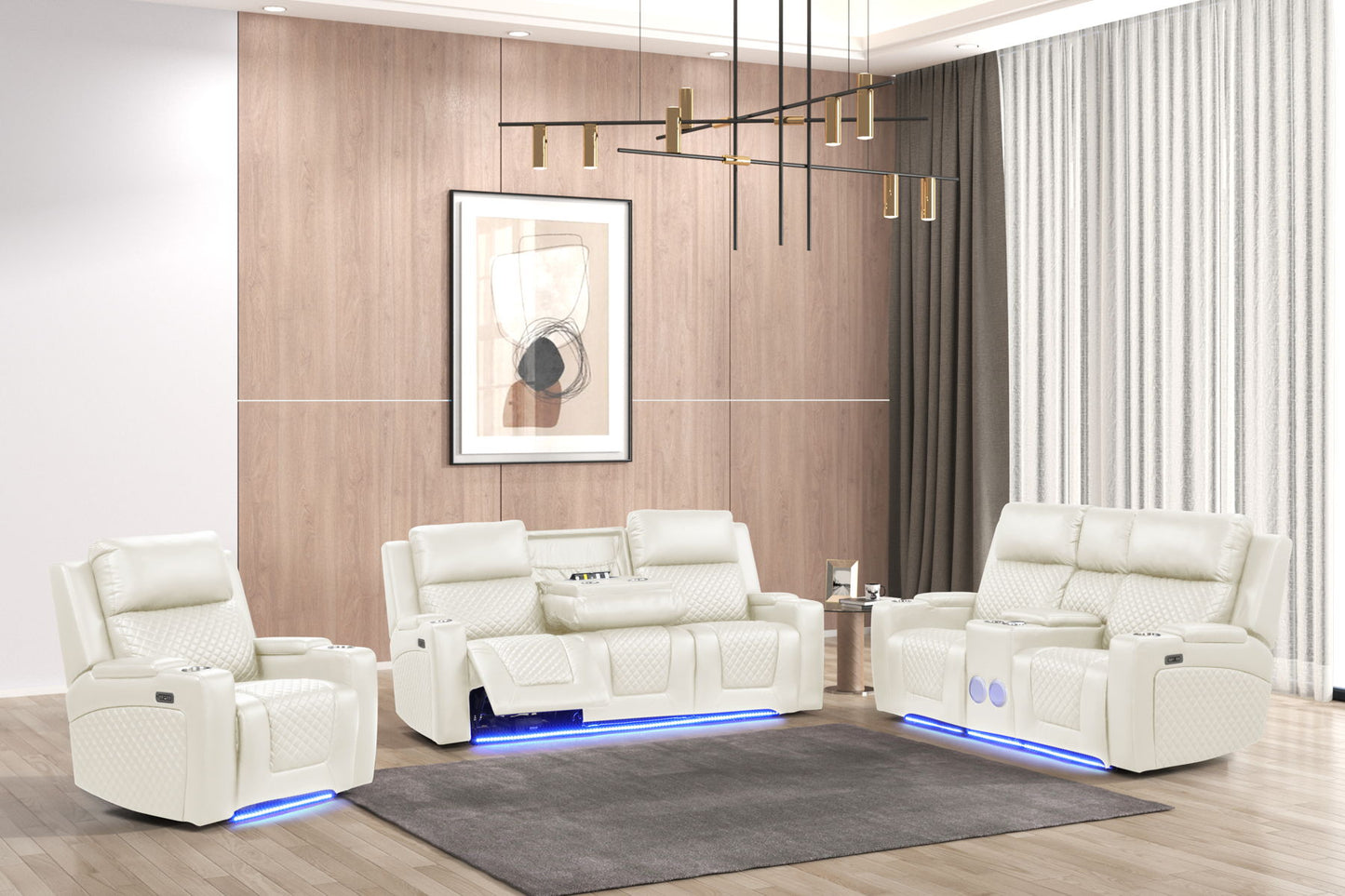 Boss White Power Recliner