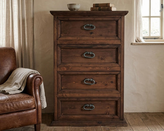 4 Drawer Dark Brown Chest