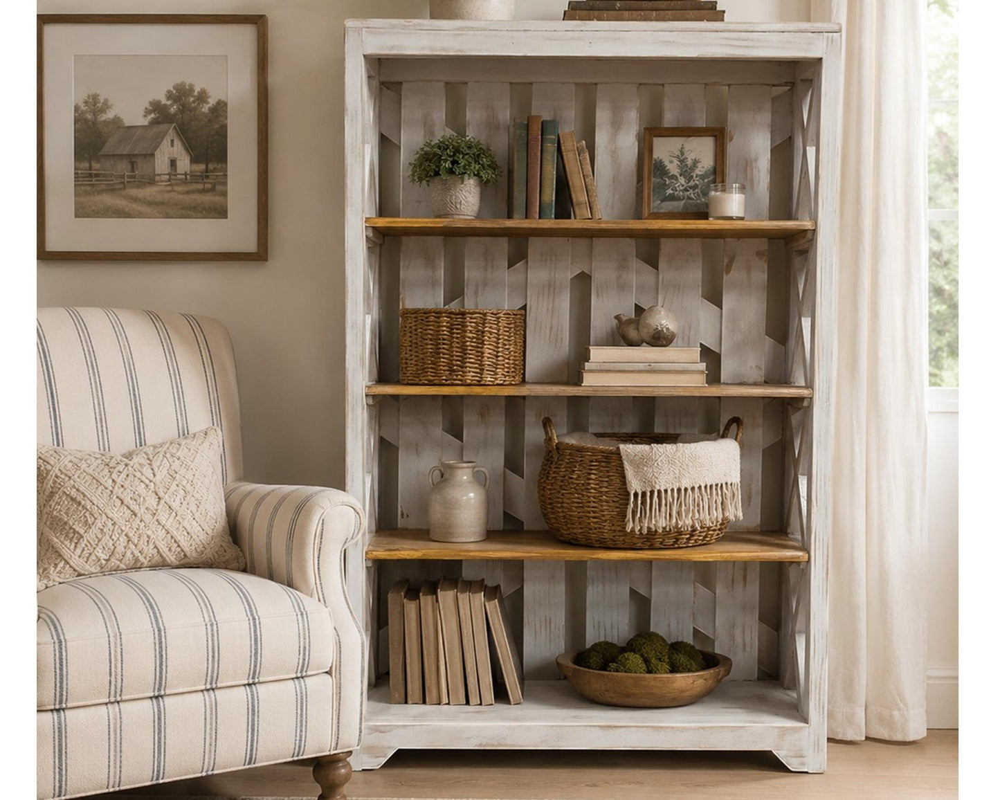 Las Cruces Bookshelf White | (1 in Stock)