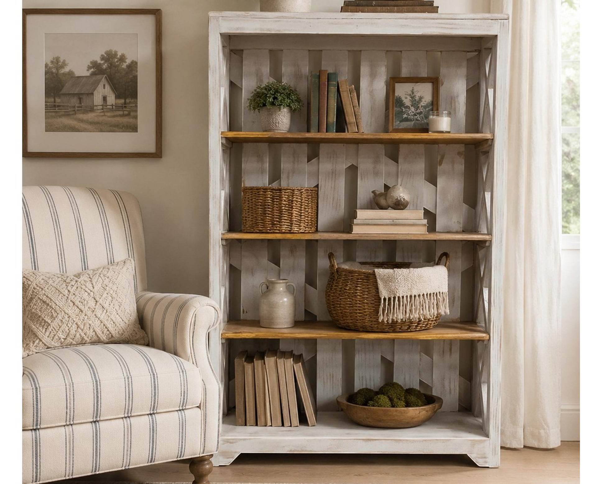 Las Cruces Bookshelf White | (1 in Stock)