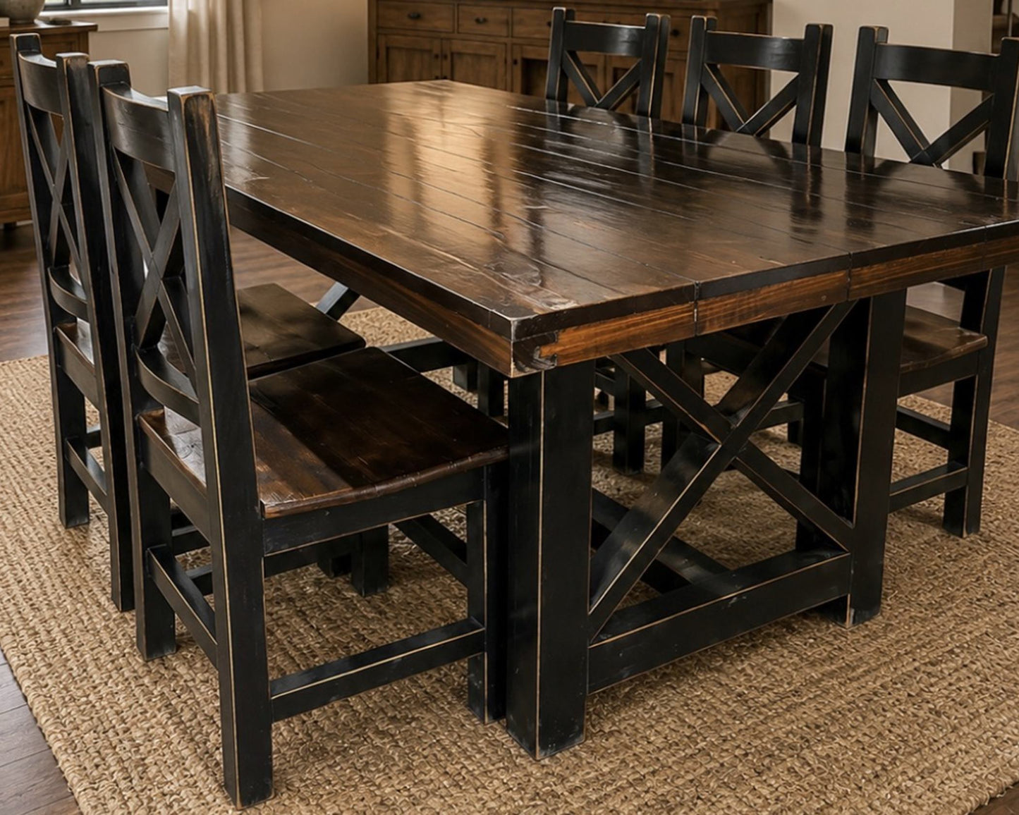 Alonso Walnut Black 7 Pc. | (1 in Stock)