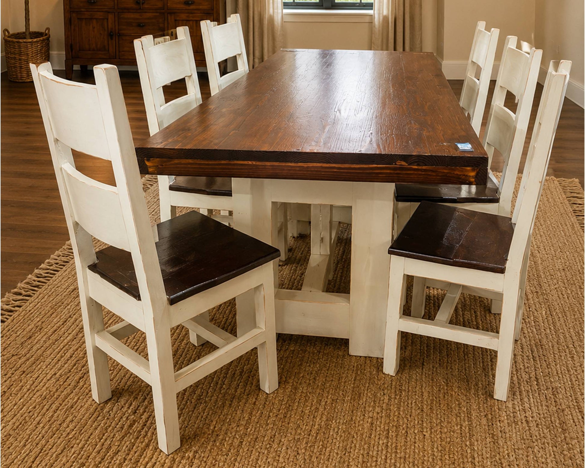 Mesa Cuadrada 7 Pc. Walnut White | (1 in Stock)