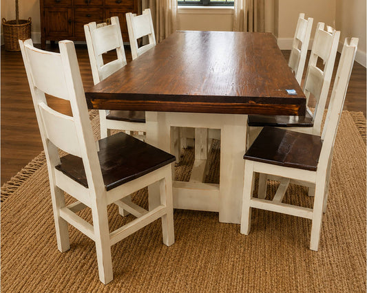 Mesa Cuadrada 7 Pc. Walnut White | (1 in Stock)