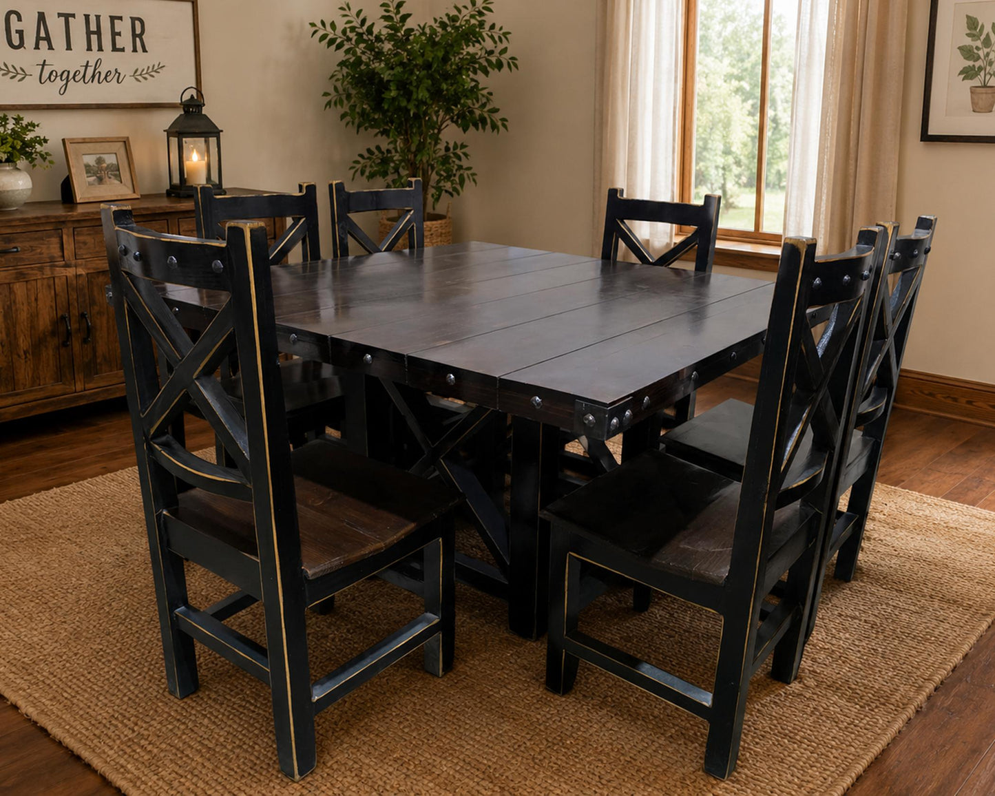 Alonso Walnut Black 7 Pc. | (1 in Stock)